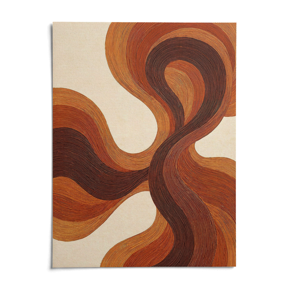 Organic Line Poster, shown as an unframed paper print on a plain white background