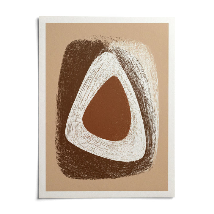 Organic Minimalist Wall Art, shown as an unframed paper print on a plain white background