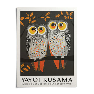 Owl Wall Art, shown as an unframed paper print on a plain white background