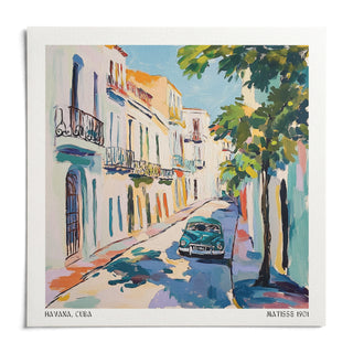 Paintings of Cuba, shown as an unframed paper print on a plain white background
