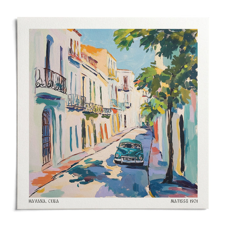 Paintings of Cuba, shown as an unframed paper print on a plain white background