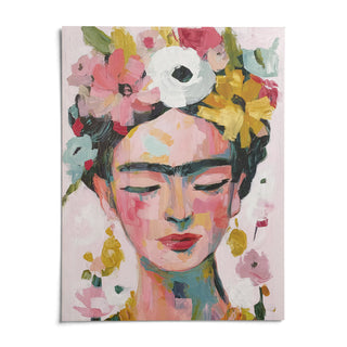 Paintings of Frida Kahlo, shown as an unframed paper print on a plain white background
