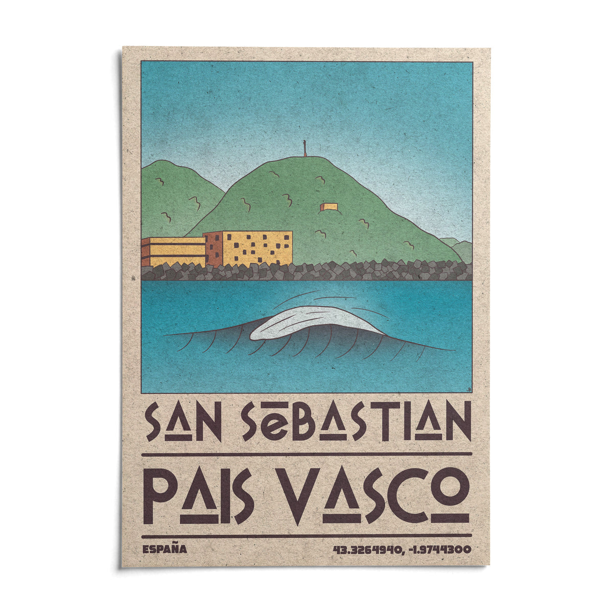 Pais Vasco Print, shown as an unframed paper print on a plain white background