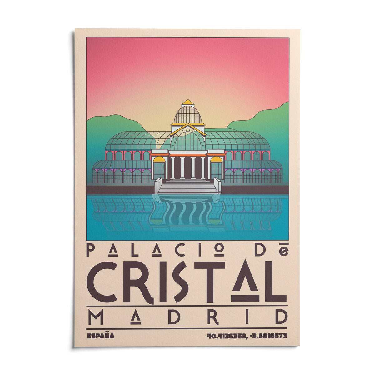 Palacio De Cristal Print, shown as an unframed paper print on a plain white background