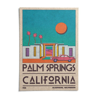 Palm Springs Art Print, shown as an unframed paper print on a plain white background