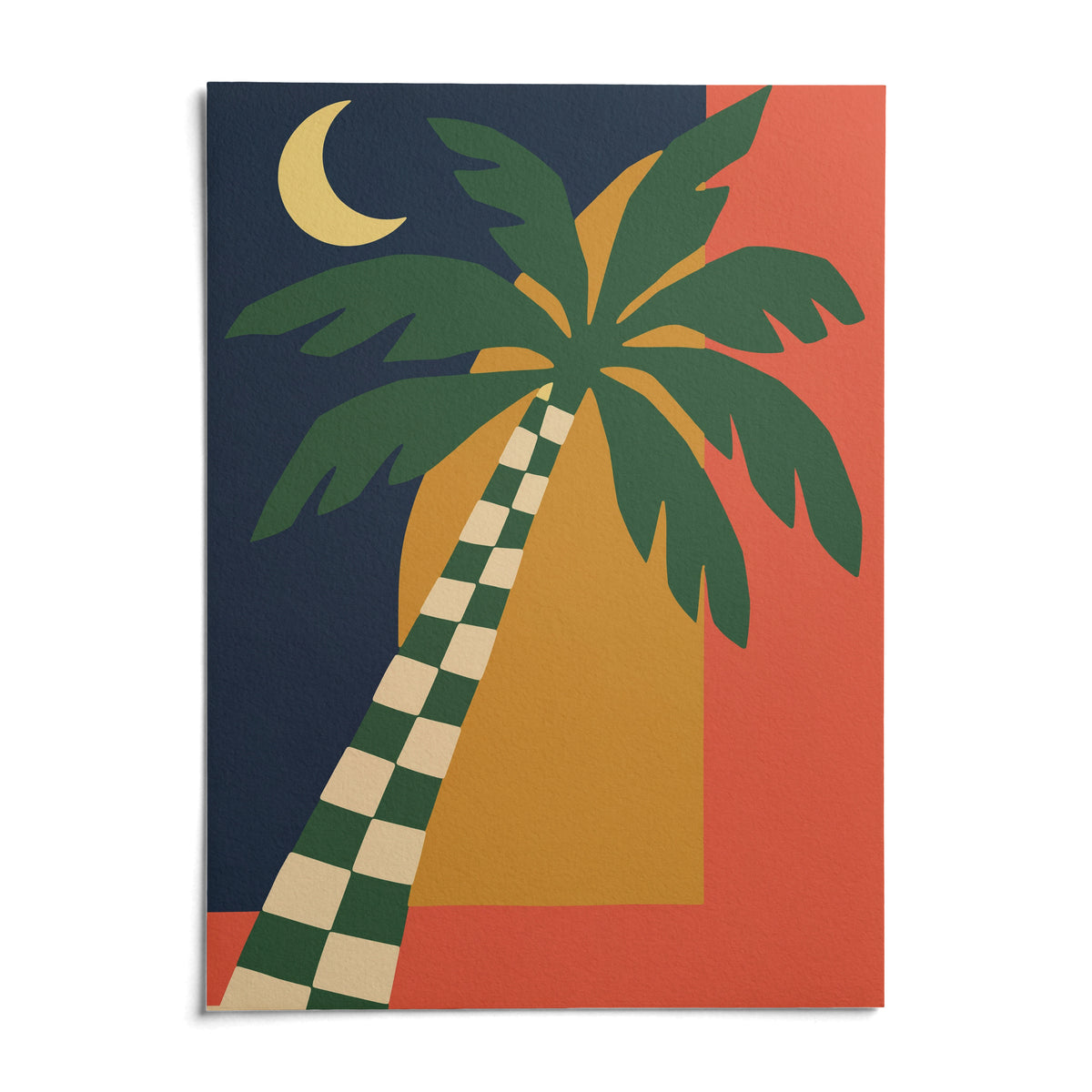 Palm Tree Print, shown as an unframed paper print on a plain white background
