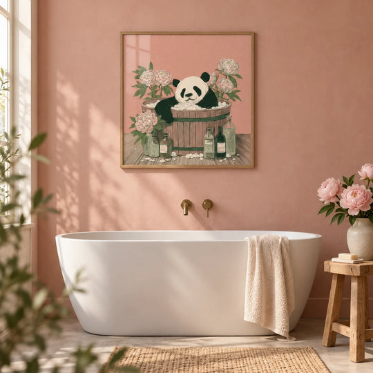 Impression de bain Panda