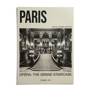 Paris Opera Art Print, shown as an unframed paper print on a plain white background