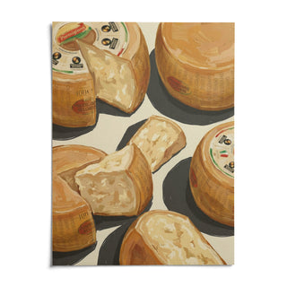 Parmegiano Reggiano Art, shown as an unframed paper print on a plain white background