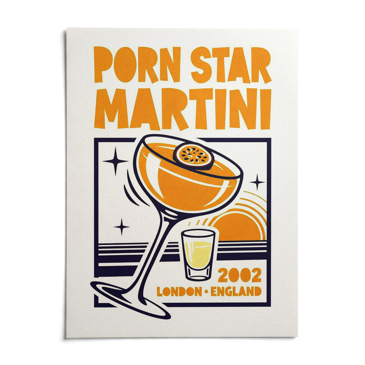 Passion Fruit Martini Print, shown as an unframed paper print on a plain white background