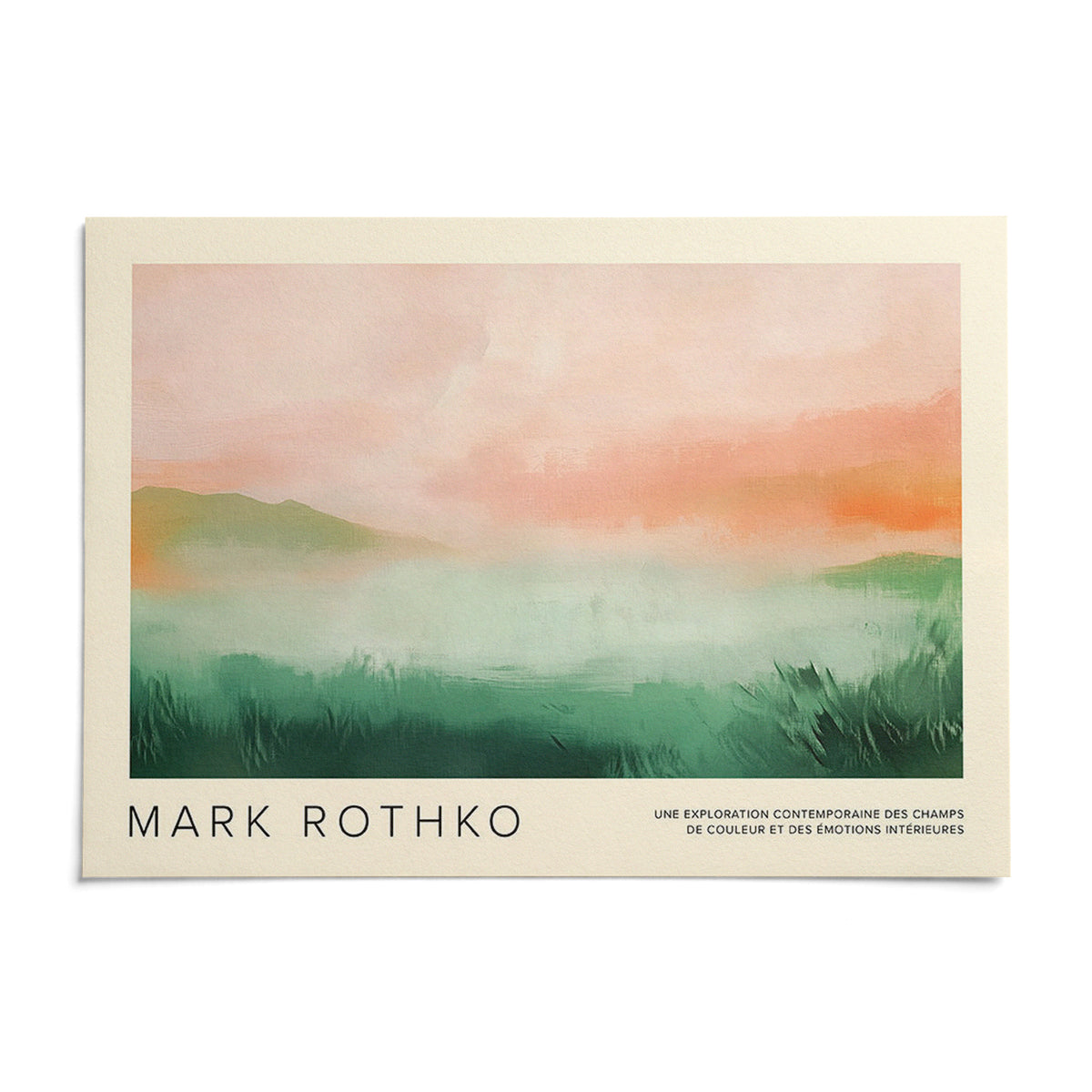Pastel Colored Wall Art, shown as an unframed paper print on a plain white background