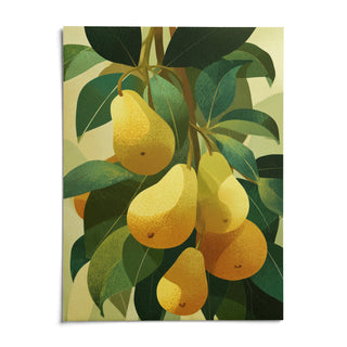 Pear Wall Art, shown as an unframed paper print on a plain white background