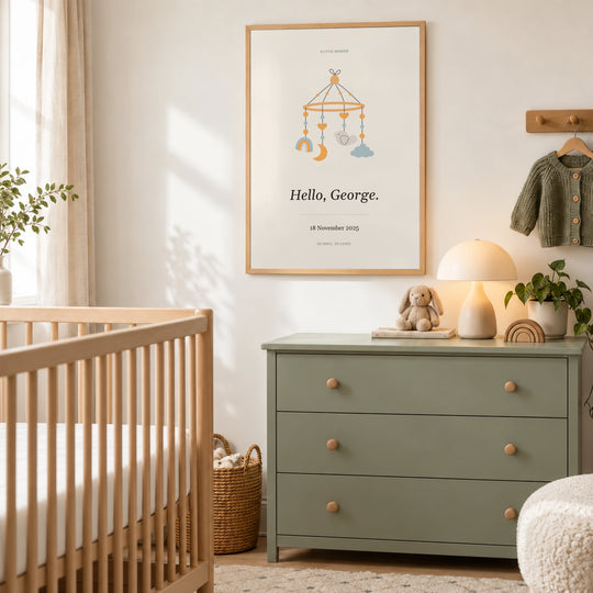 Póster de guardería para bebés