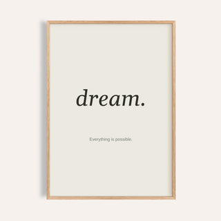 Personalised Quote Poster personalised print, shown framed in natural wood