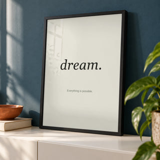 Personalised Quote Poster in a styled frame detail, black frame