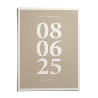 Personalized Anniversary Gift, shown as an unframed paper print on a plain white background