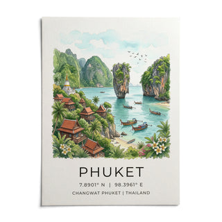 Phuket Art Print, shown as an unframed paper print on a plain white background