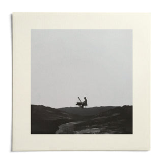 Piano Abstract Art, shown as an unframed paper print on a plain white background