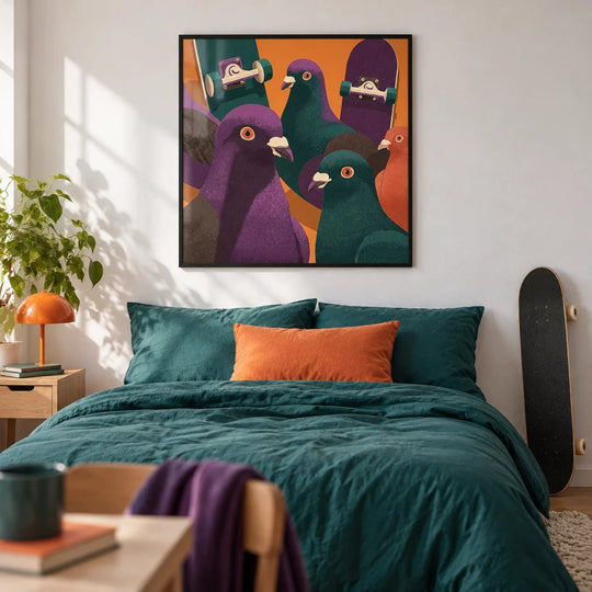 Art de skateboard Pigeon