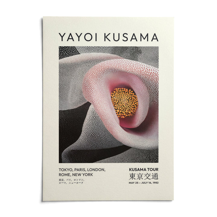 Pink Abstract Artwork, shown as an unframed paper print on a plain white background
