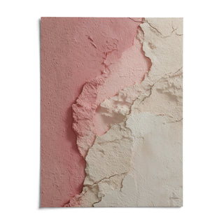 Pink Abstract Print, shown as an unframed paper print on a plain white background