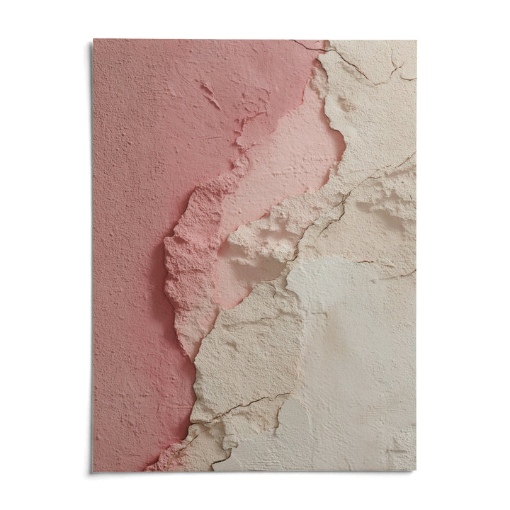 Pink Abstract Print, shown as an unframed paper print on a plain white background