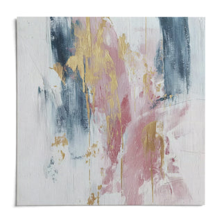 Pink Abstract Square Art, shown as an unframed paper print on a plain white background