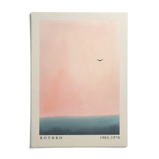 Pink and Blue Wall Art, shown as an unframed paper print on a plain white background