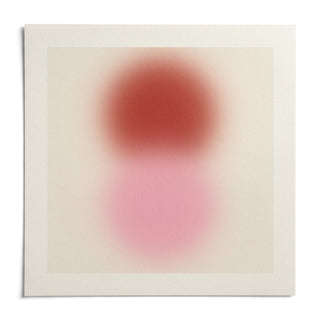 Pink and Red Print, shown as an unframed paper print on a plain white background