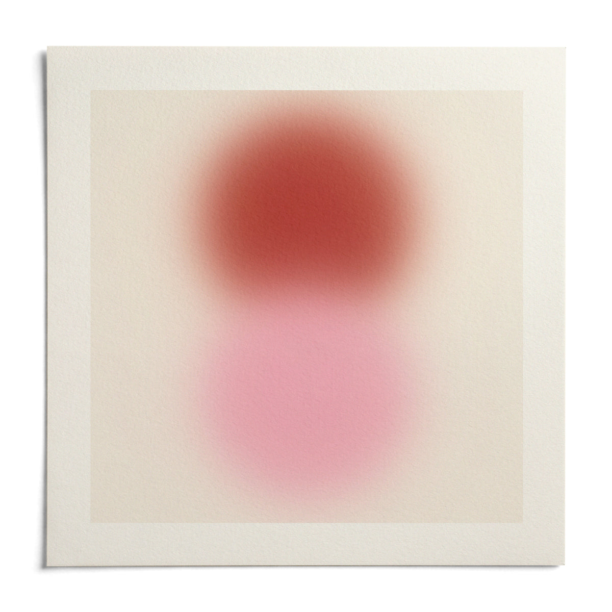 Pink and Red Print, shown as an unframed paper print on a plain white background