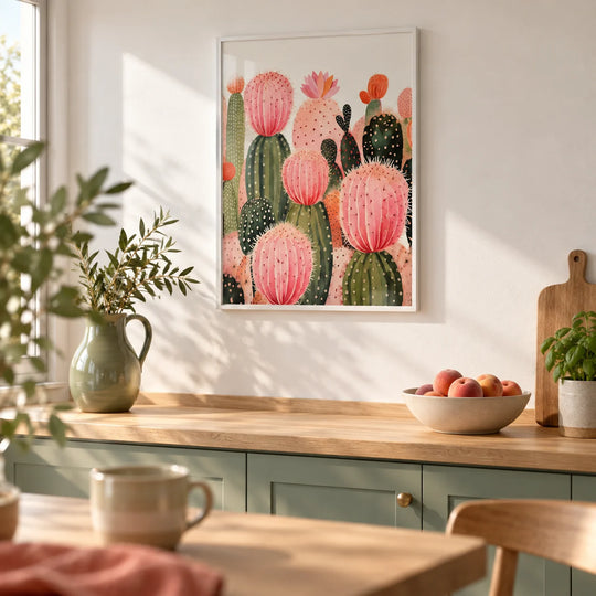 Stampa di cactus rosa
