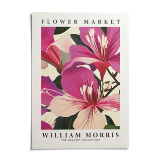 Pink Floral Prints, shown as an unframed paper print on a plain white background