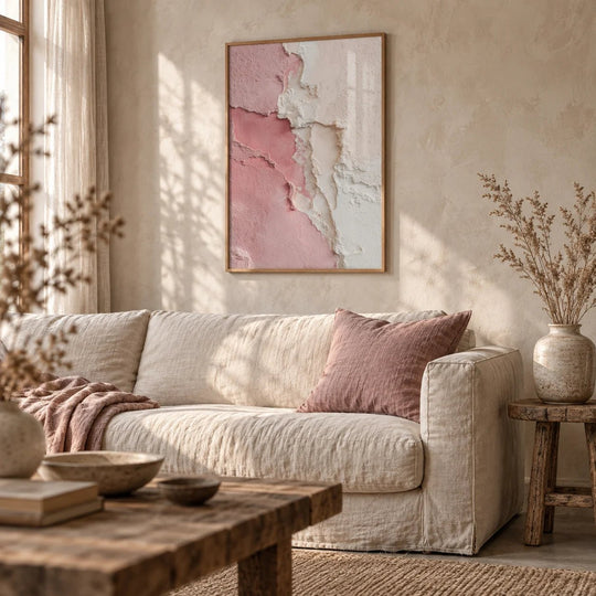 Rosa Wabi-Sabi-Kunstdruck
