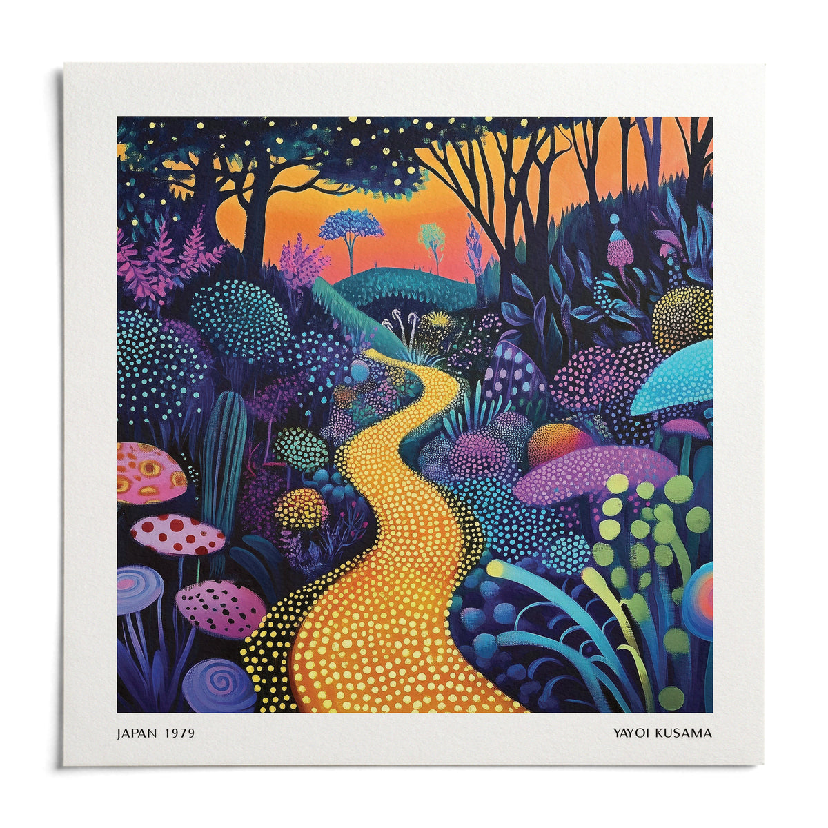 Polka Dot Pop Art, shown as an unframed paper print on a plain white background