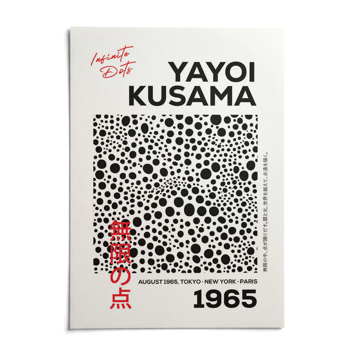 Polka Dots Art, shown as an unframed paper print on a plain white background