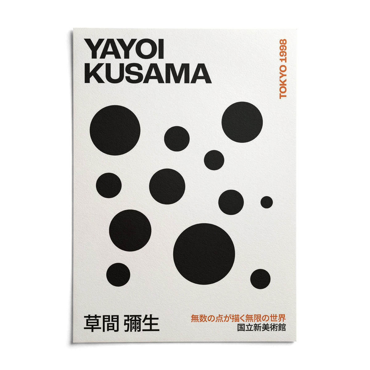 Polka Dots Yayoi Kusama, shown as an unframed paper print on a plain white background