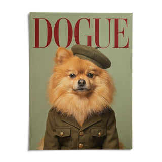 Pomeranian Wall Art, shown as an unframed paper print on a plain white background