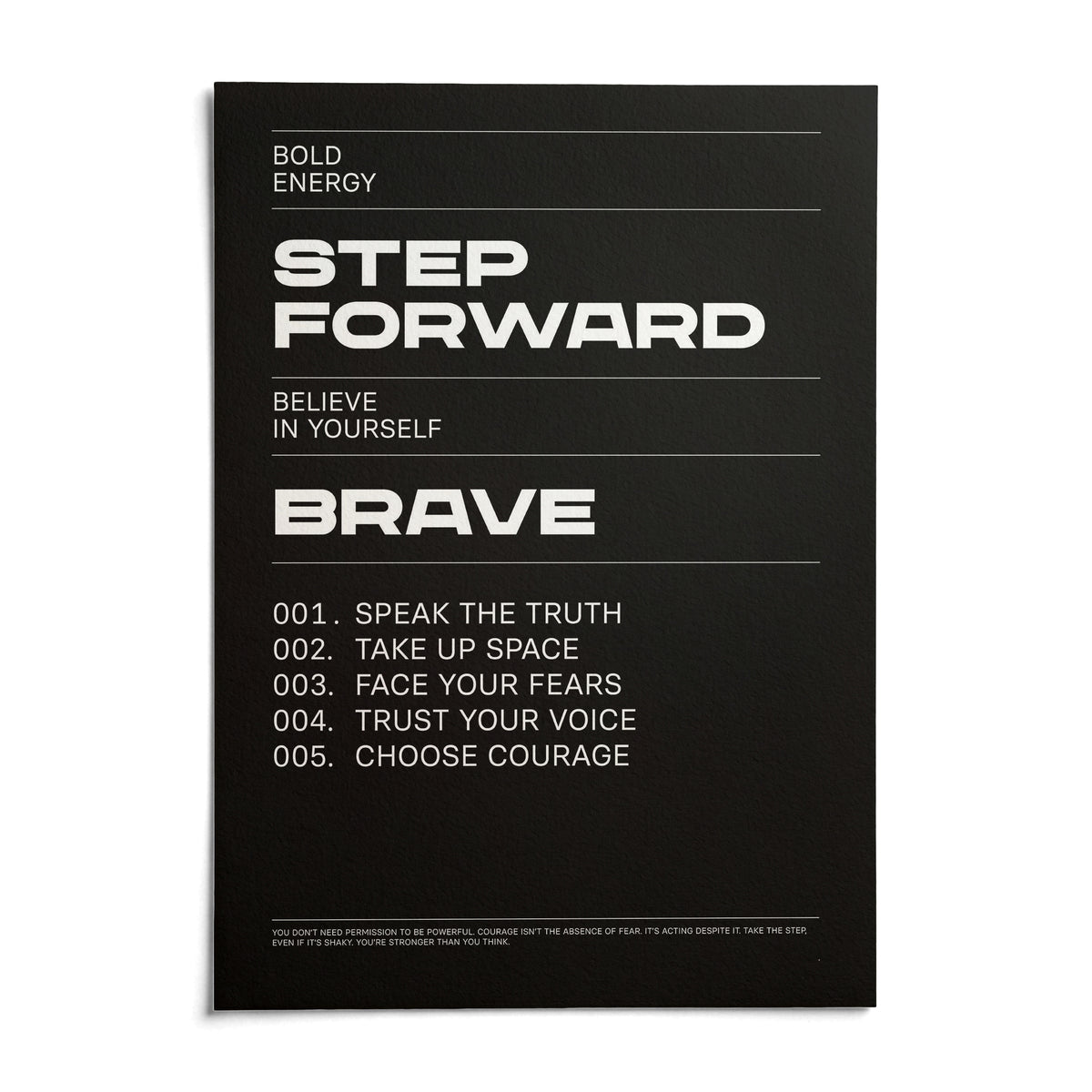 Positive Affirmation Prints, shown as an unframed paper print on a plain white background