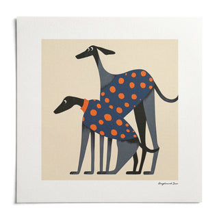 Poster of a Dog, shown as an unframed paper print on a plain white background