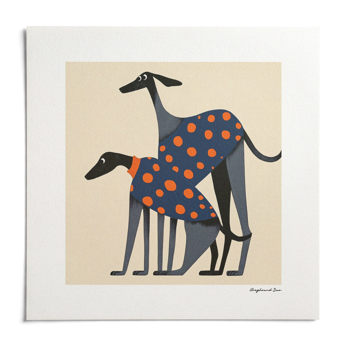 Poster of a Dog, shown as an unframed paper print on a plain white background