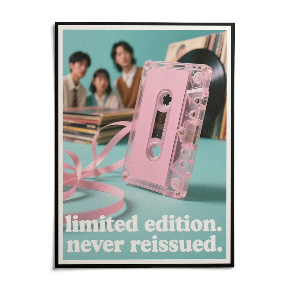 Poster Vintage Music, shown as an unframed paper print on a plain white background