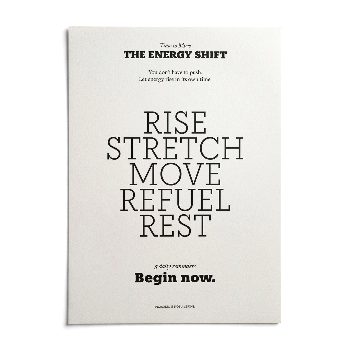 Posters with Inspirational Sayings, shown as an unframed paper print on a plain white background