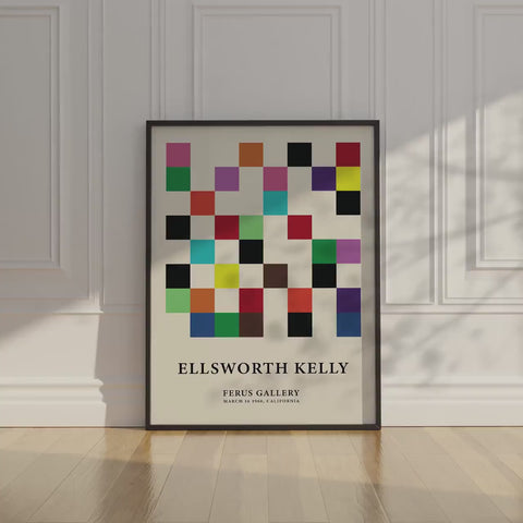 Abstract colour block poster by Ellsworth Kelly
