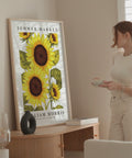 Living room decor with sunflower art by William Morris
