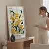 Classic yellow blossom decor inspired by William Morris floral art
