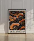 Bold orange floral print for modern interiors by Yayoi Kusama