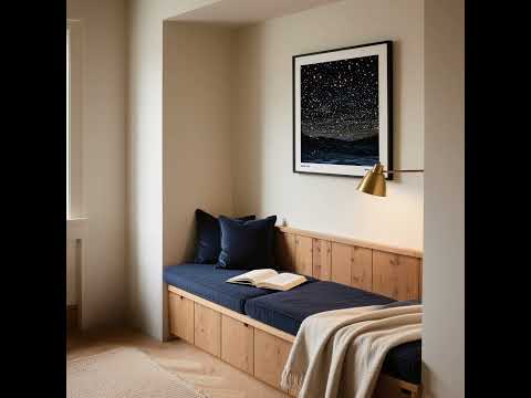 Starry Night Print in navy blue and gold
