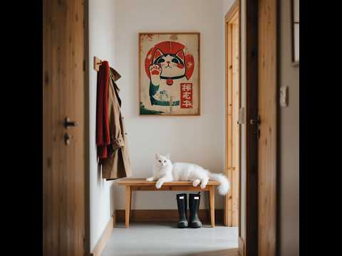 Lucky Cat Maneki-Neko Art Print