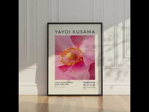 Yayoi Kusama-inspired flower print for minimalist interiors
