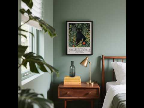 William Morris Vintage Cat Art